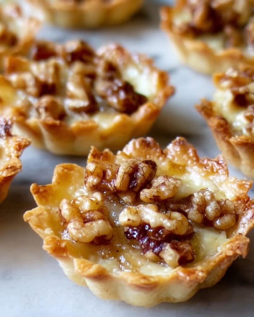 Bourbon Pecan Brie Bites (Easy Holiday Brie Appetizer) Recipe