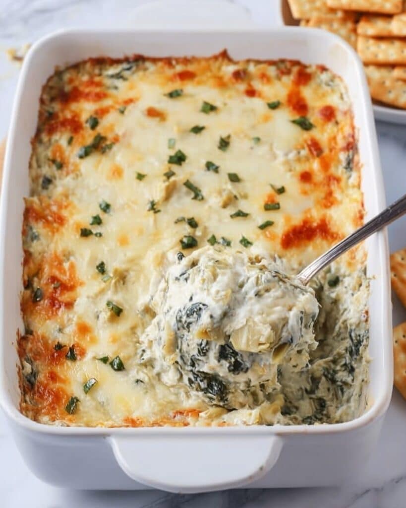 Easy Baked Crab, Spinach, and Artichoke Dip Recipe