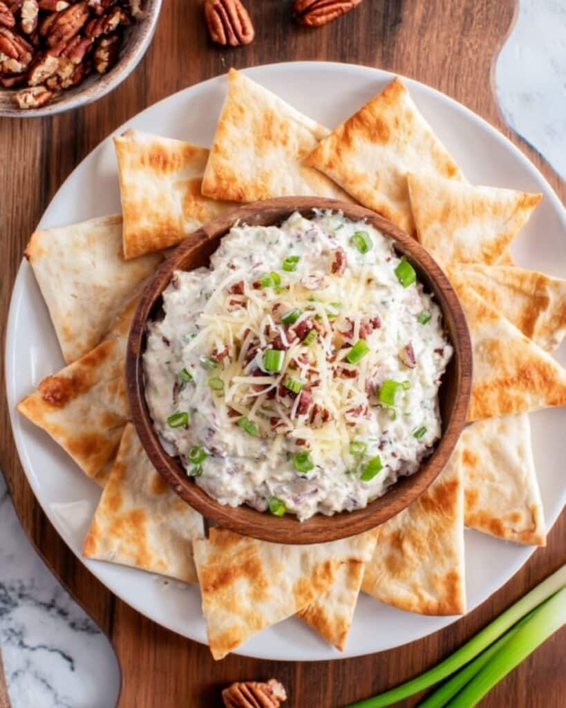 Bacon and Cream Cheese Dip with Pecans Recipe