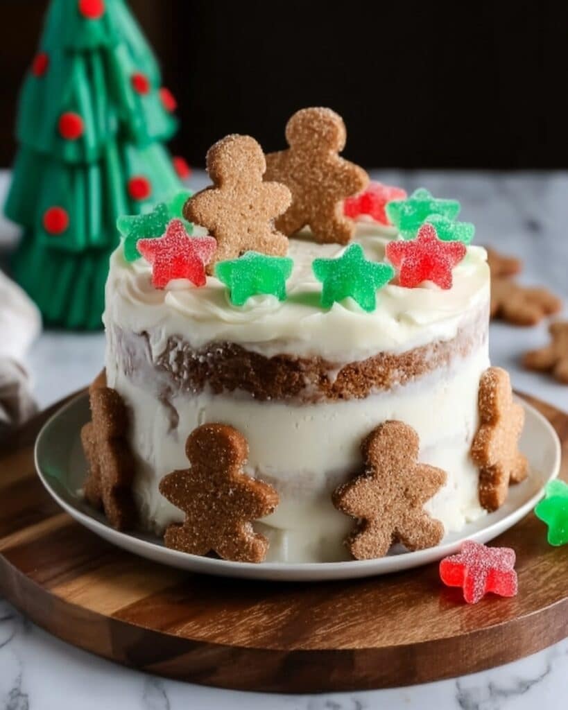 Christmas Gingerbread Cake with Cream Cheese Icing Recipe