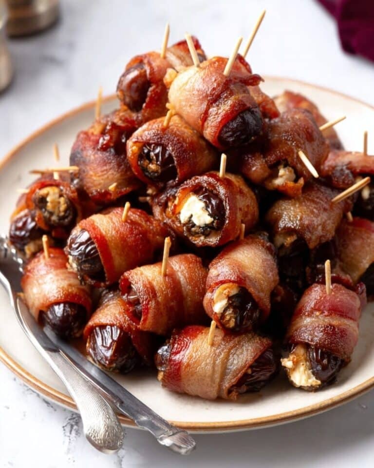 Easy Bacon-Wrapped Stuffed Dates with Almonds Recipe