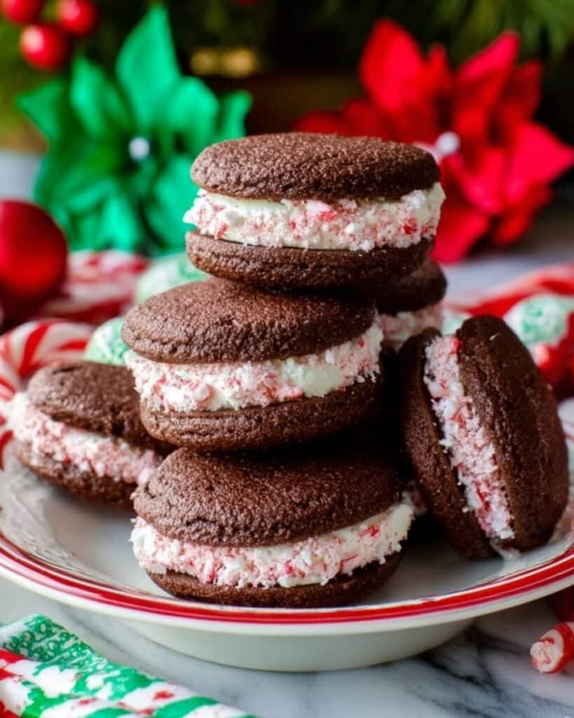 Easy Chocolate Peppermint Whoopie Pies Recipe