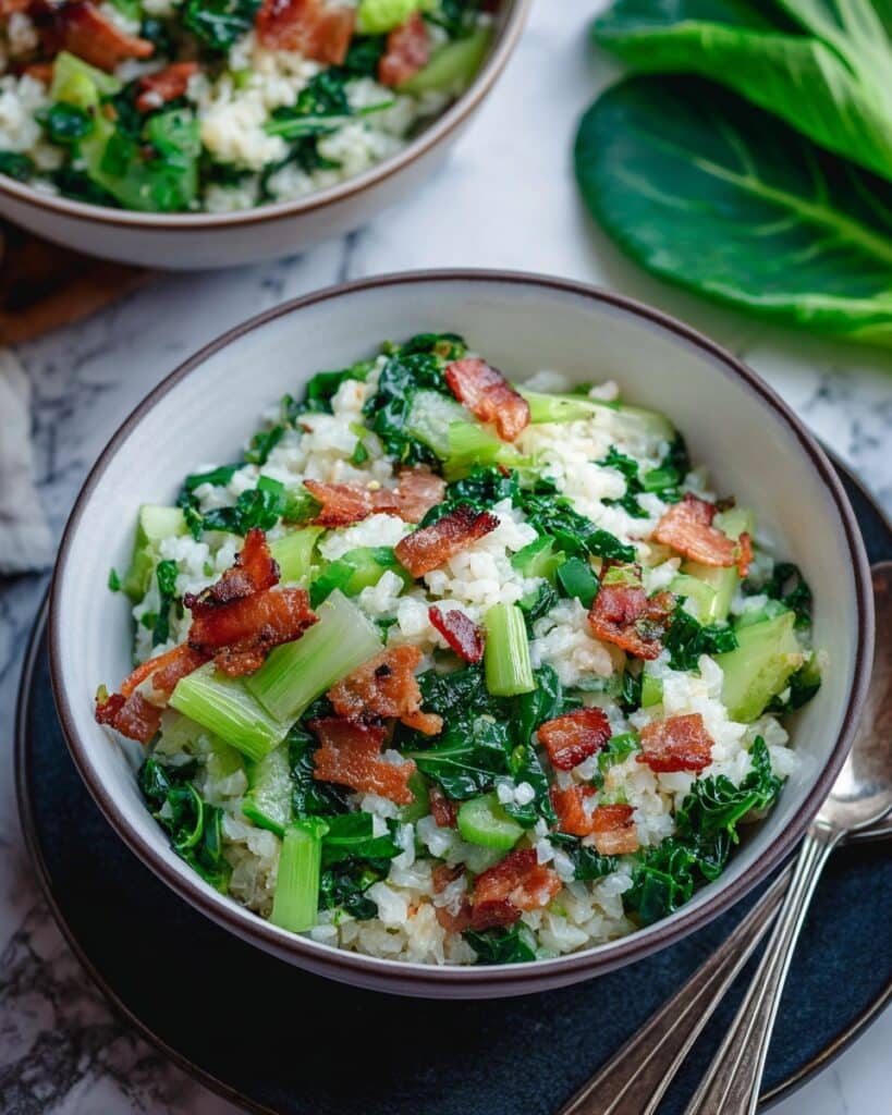 Bok Choy Fried Rice With Bacon Recipe