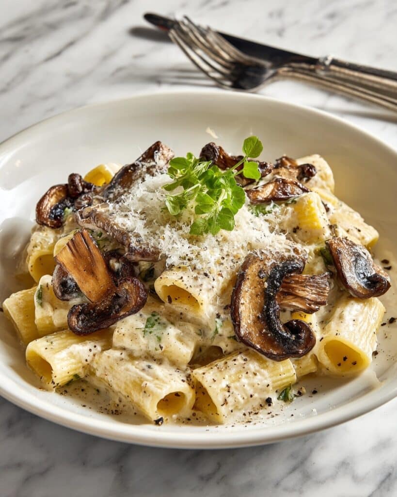 Gorgonzola Truffle Cream Mushrooms Recipe