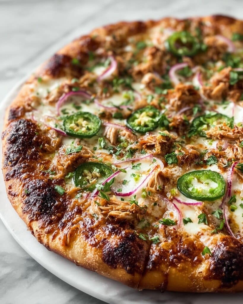 Spicy Chicken and Pickled Jalapeno Pizza Recipe