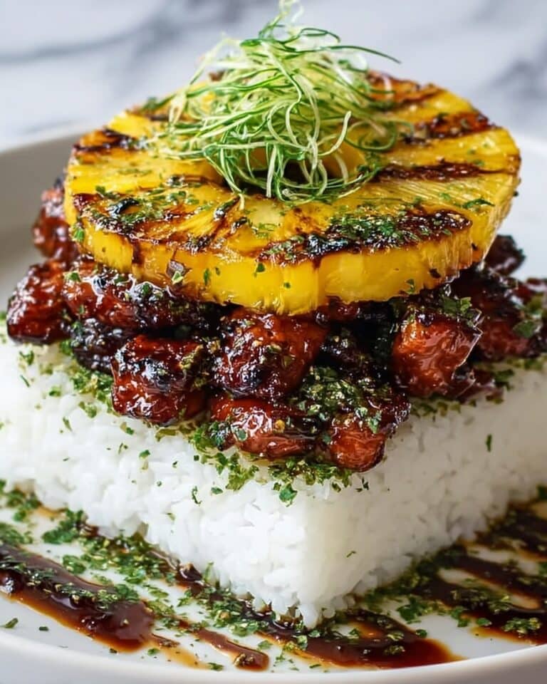 Hawaiian Huli Huli Chicken Stack Recipe