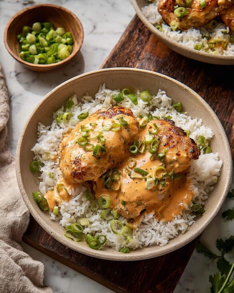Skillet Bang Bang Chicken Thighs Recipe