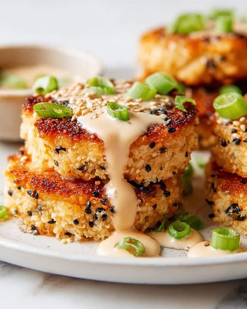 Bold Asian-Style Tuna Cakes with Spicy Mayo Recipe