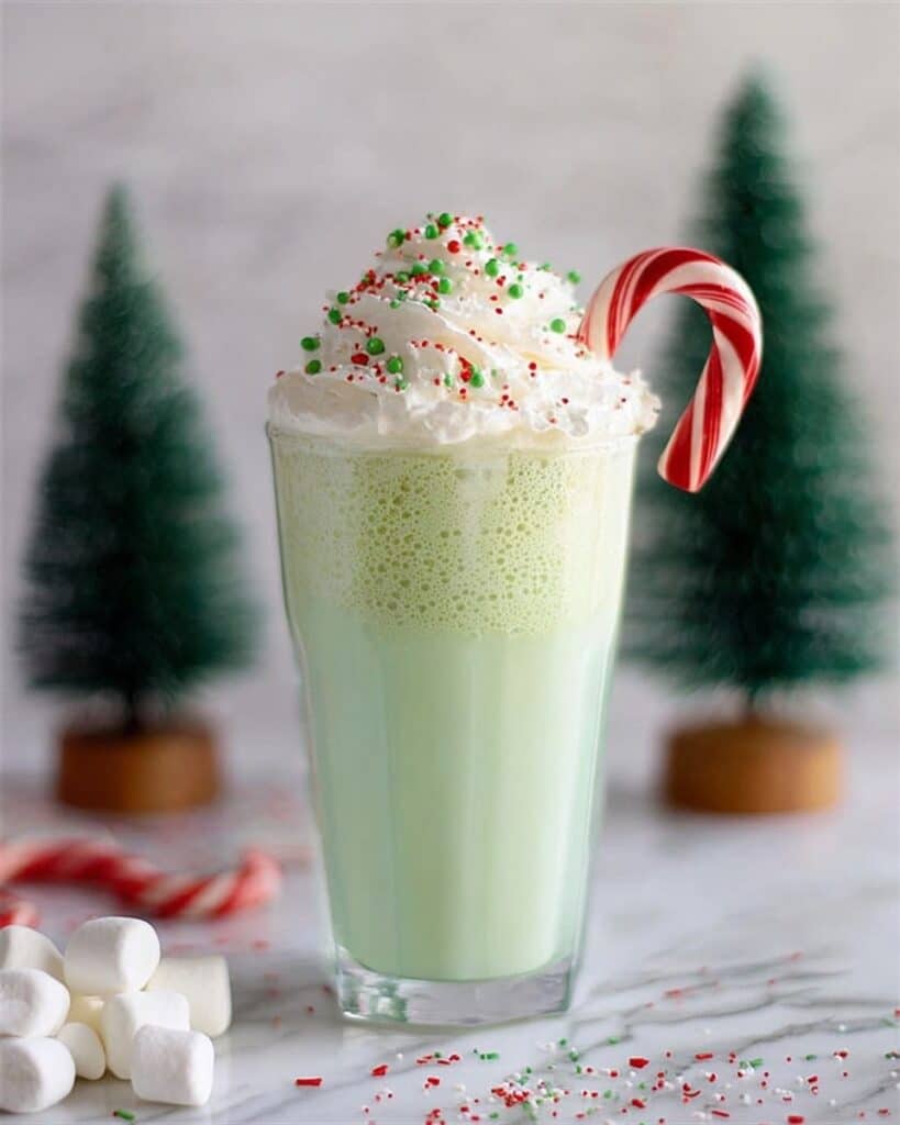 Matcha Candy Cane Latte Recipe