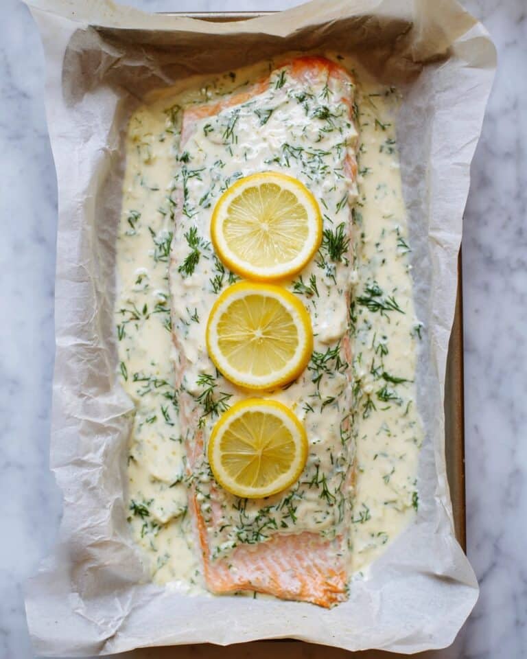 Baked Salmon with Garlic Mayo Recipe