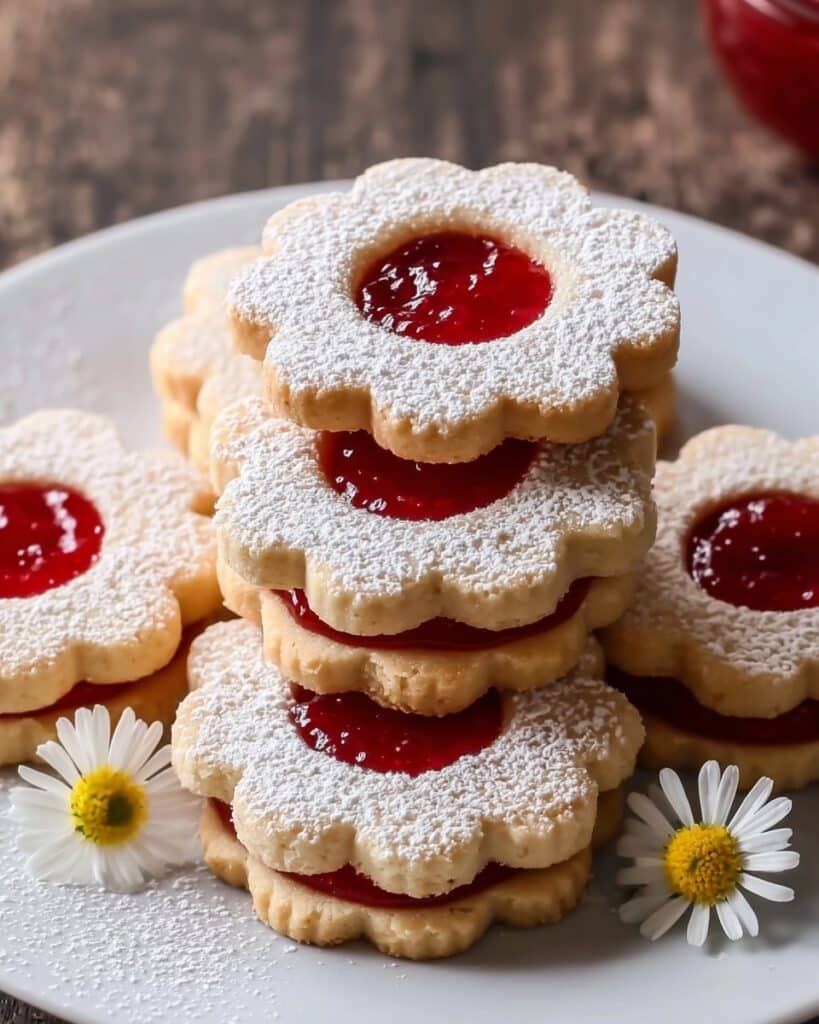 Classic Eggless Linzer Cookies Recipe