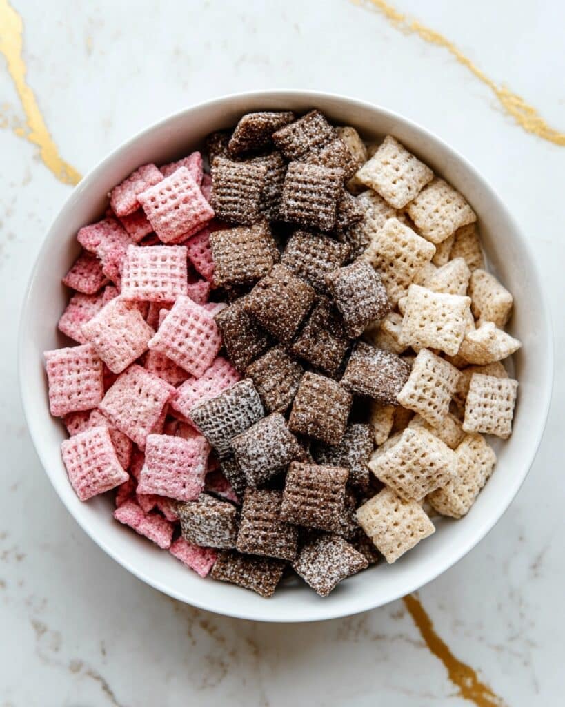 Neapolitan Puppy Chow Recipe