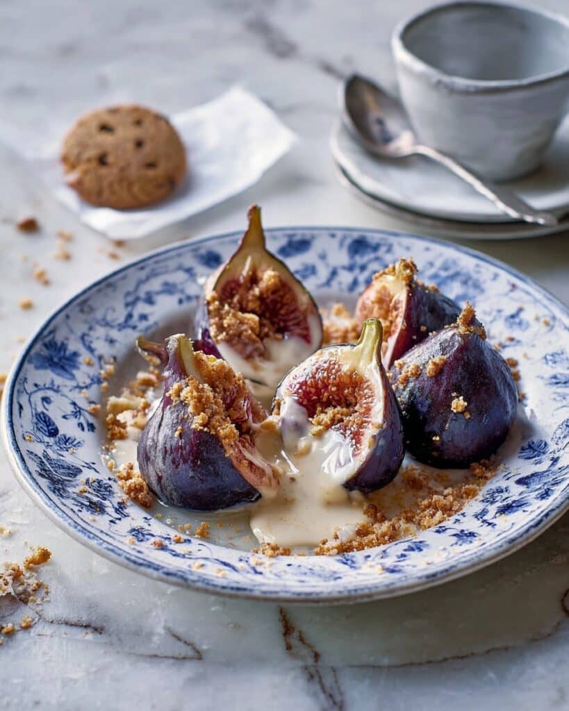 Amaretti-Stuffed Figs with Raspberry Sauce Recipe