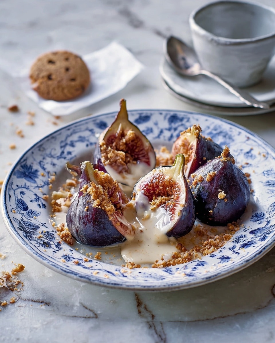 Amaretti-Stuffed Figs with Raspberry Sauce Recipe