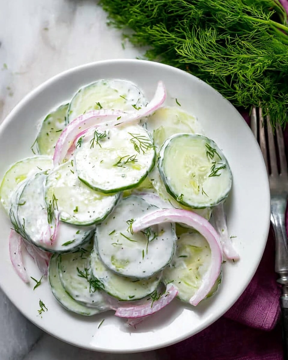 Creamy Cucumber Salad Recipe