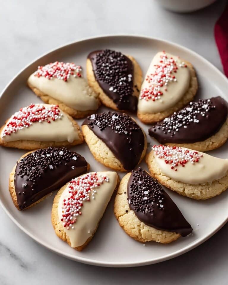 Chocolate Dipped Shortbread Cookies Recipe