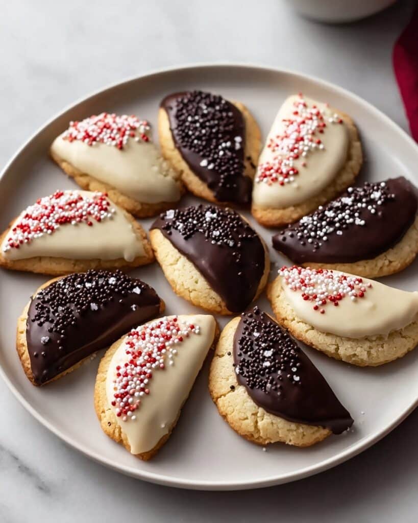 Chocolate Dipped Shortbread Cookies Recipe