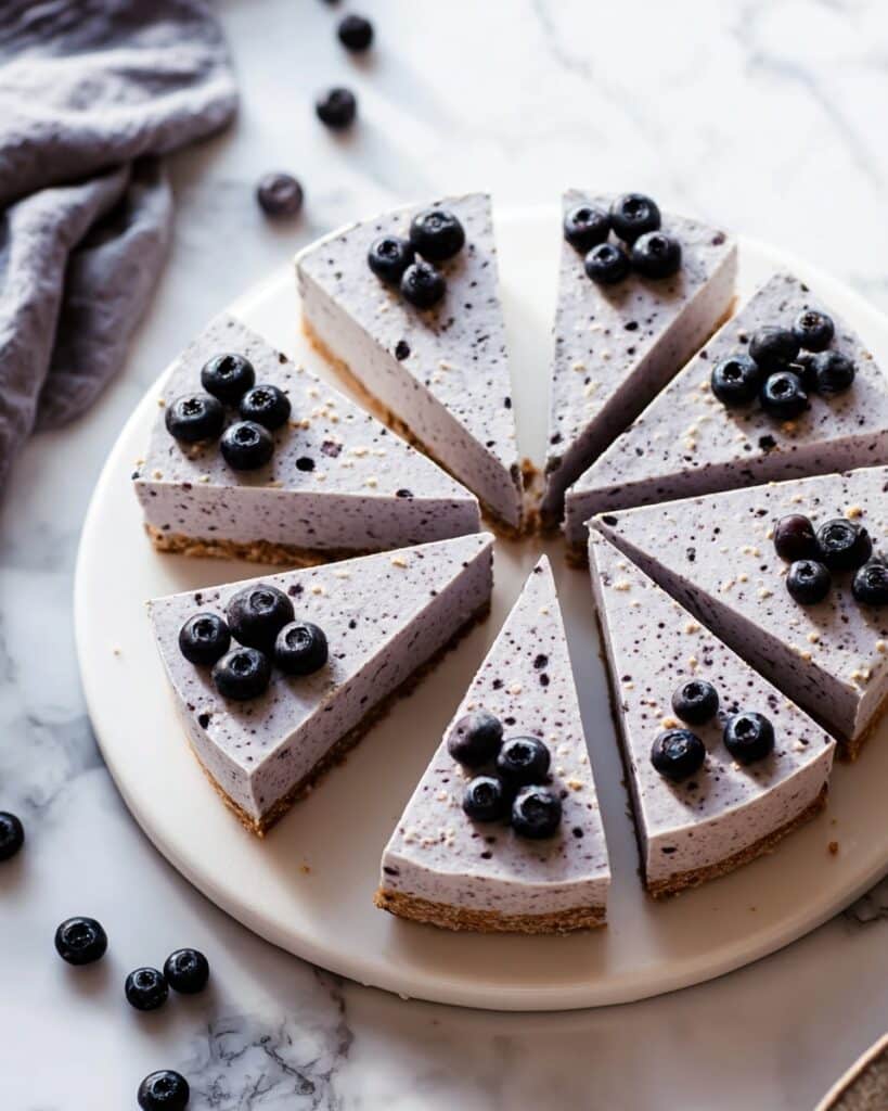 No Bake Frozen Blueberry Pie Recipe