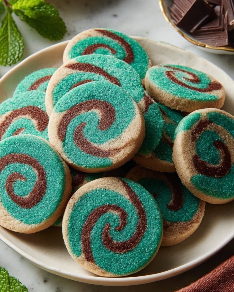 Chocolate Mint Pinwheel Cookies Recipe