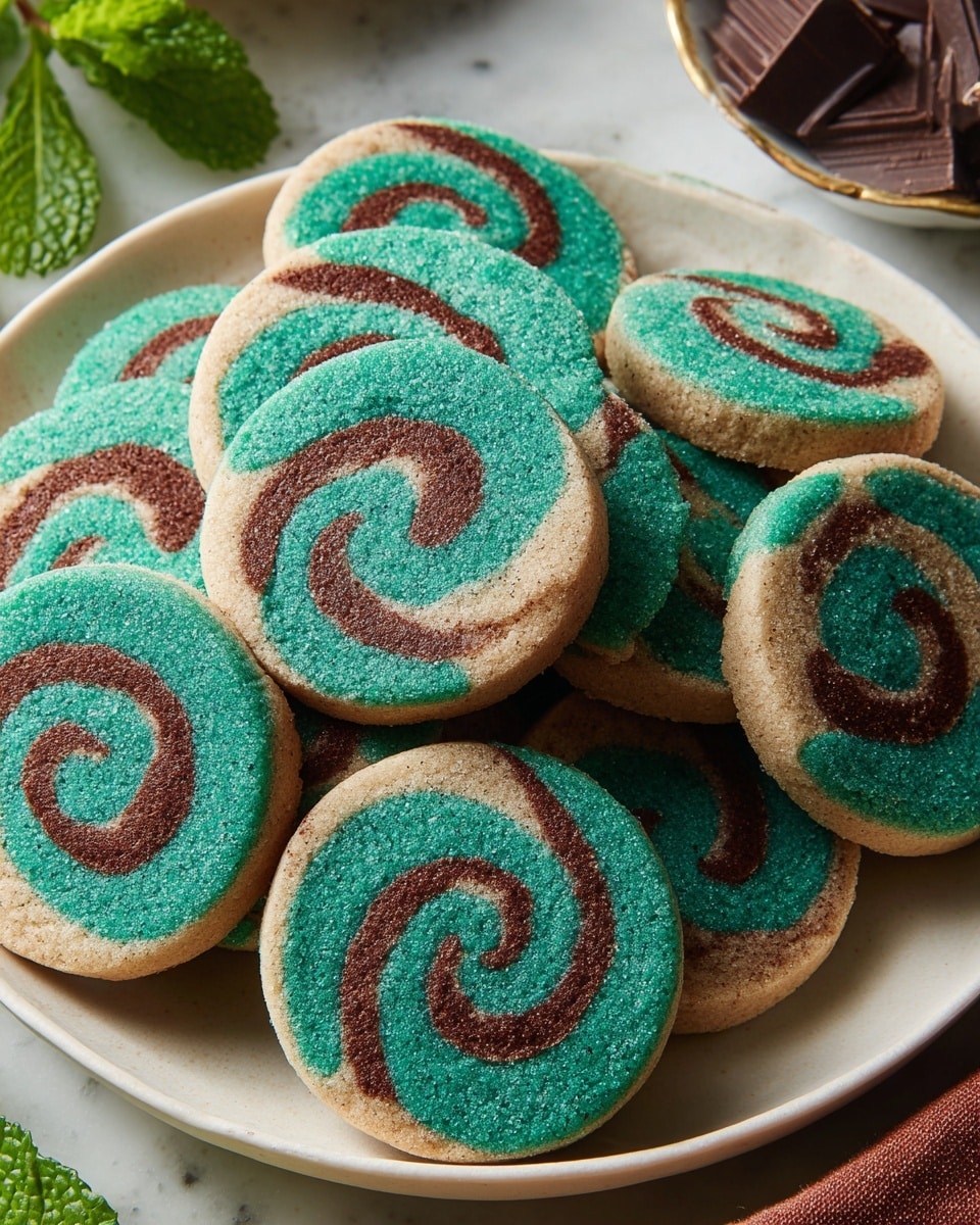 Chocolate Mint Pinwheel Cookies Recipe