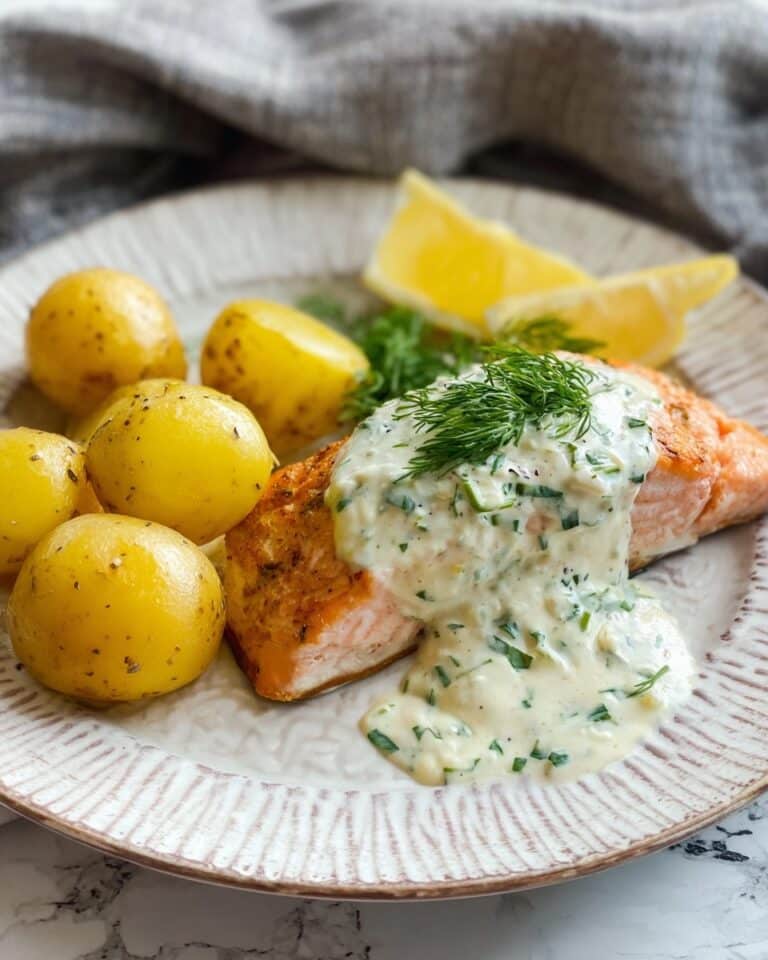 Baked Salmon with Cold Roe Sauce Recipe