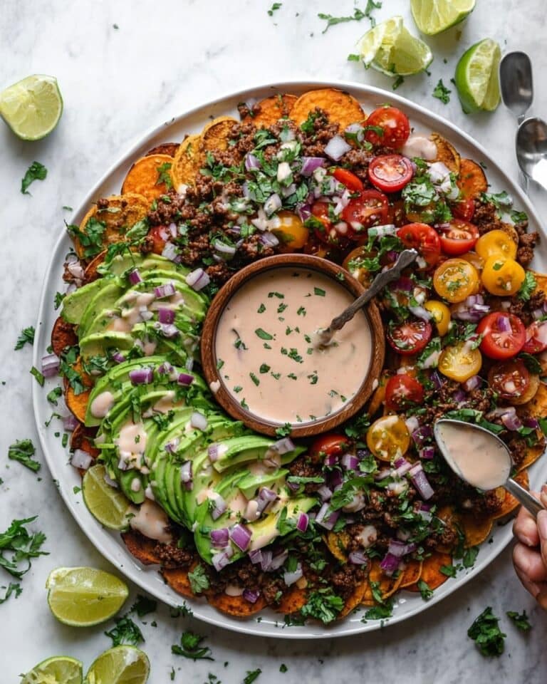 Loaded Sweet Potato Nachos with Greek Yogurt Chipotle Crema Recipe