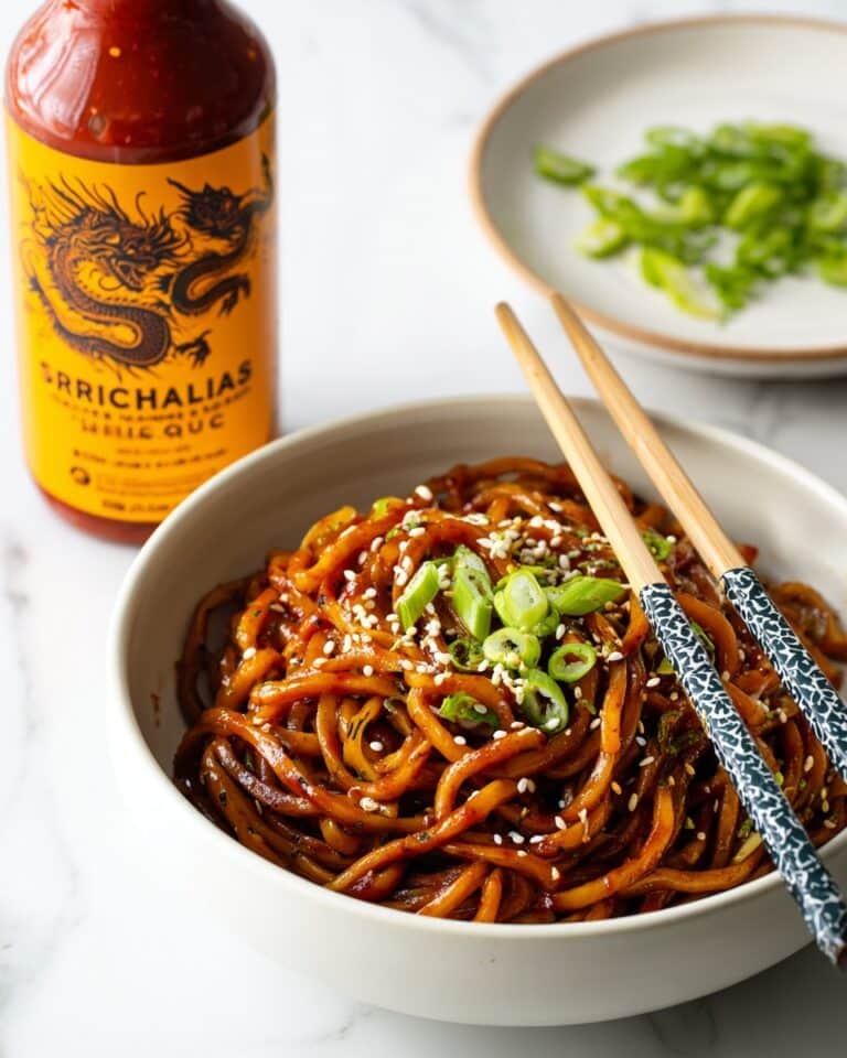 Sriracha Chili Garlic Oil Noodles Recipe