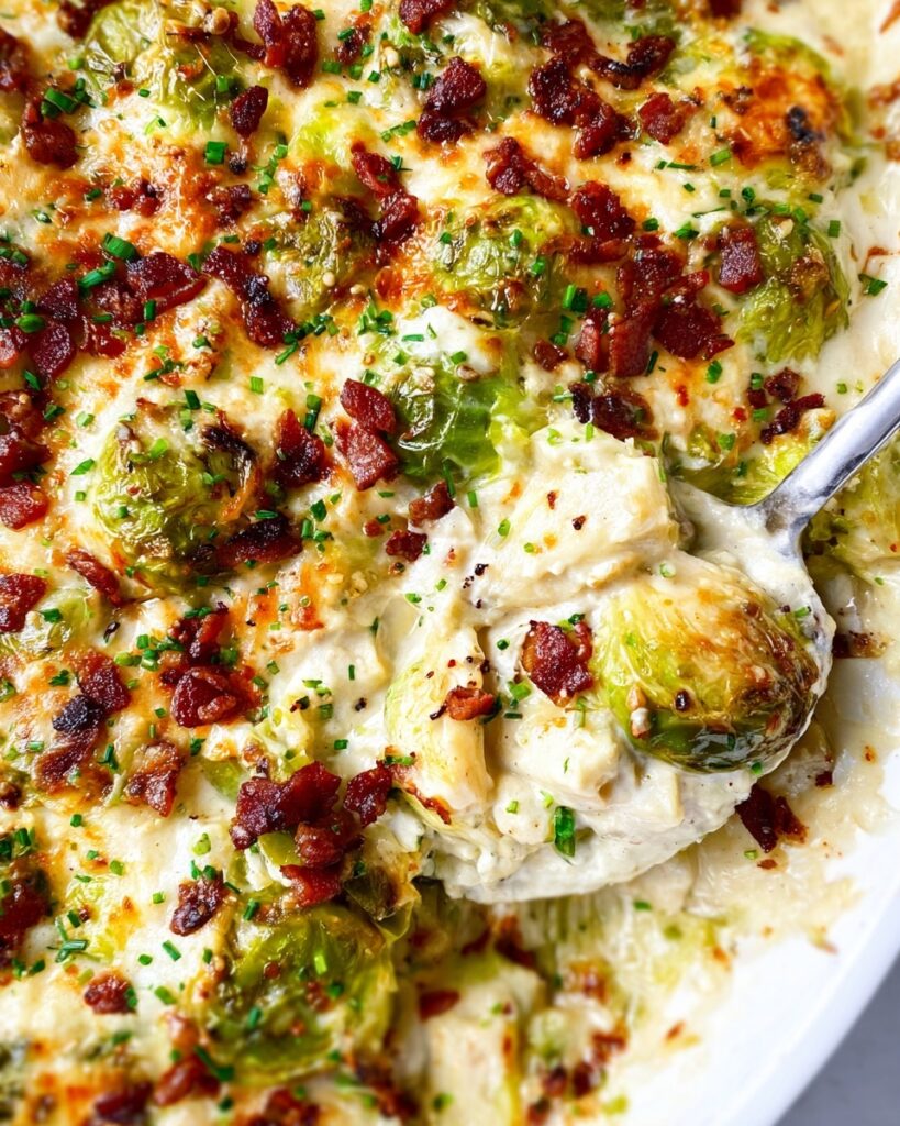 Creamy Keto Brussels Sprouts with Bacon Recipe
