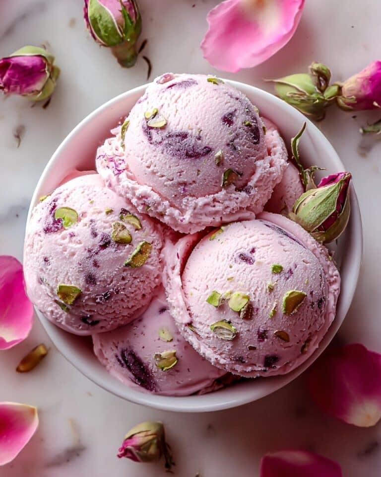 Rose Pistachio Ice Cream Recipe