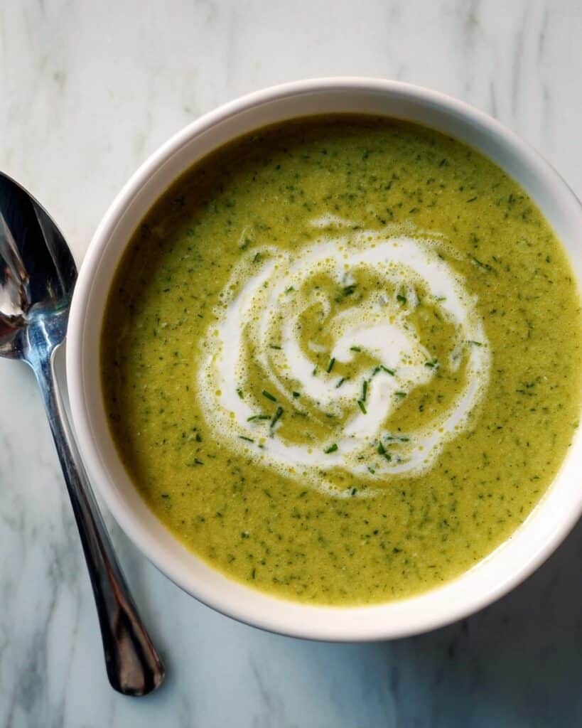 Cream of Split Pea Soup with Spinach and Lemon Recipe