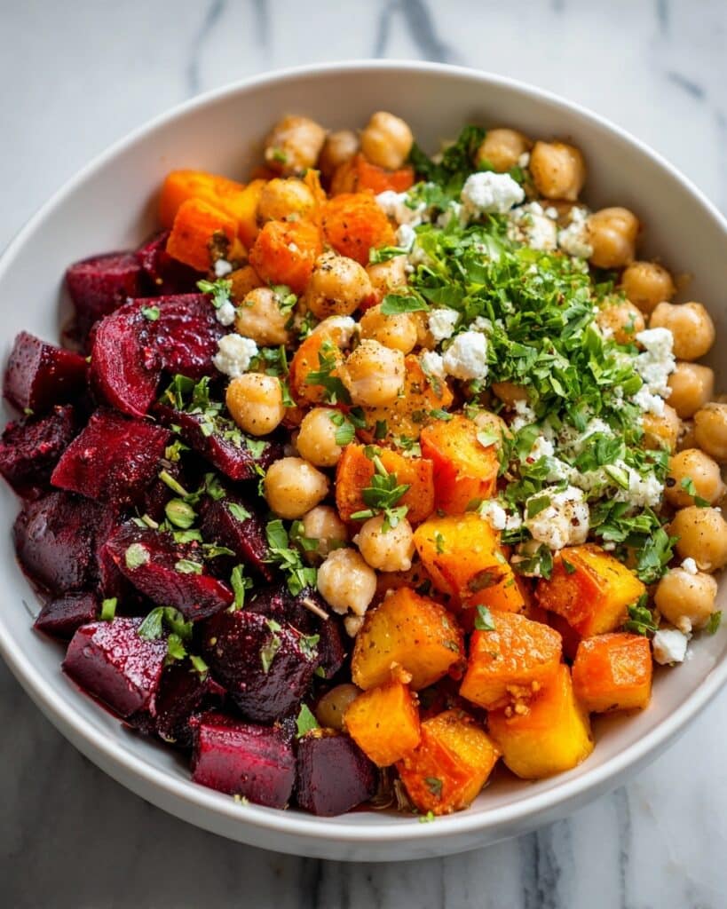 Fresh Chickpea, Beet and Feta Salad Recipe