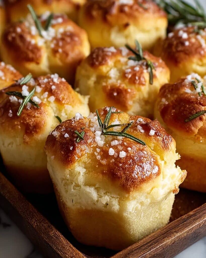 Rosemary Garlic Focaccia Muffins Recipe