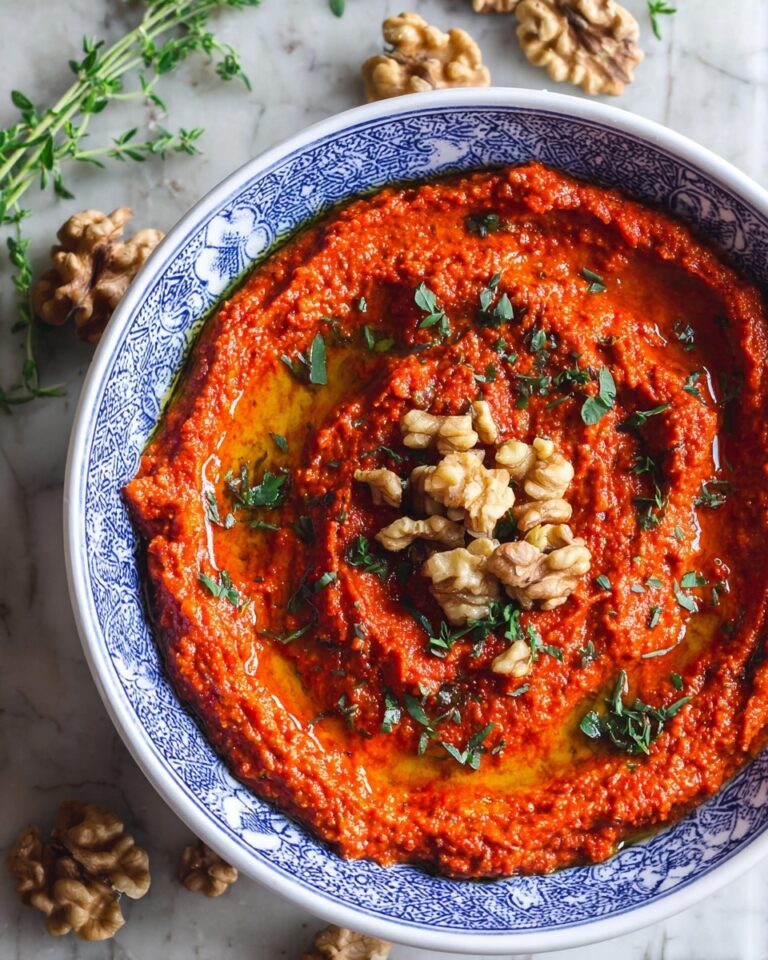Muhamarra (Roasted Red Pepper & Walnut Dip) Recipe